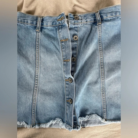 Forever 21 Denim Button Up Mini Skirt - Picture 4 of 6